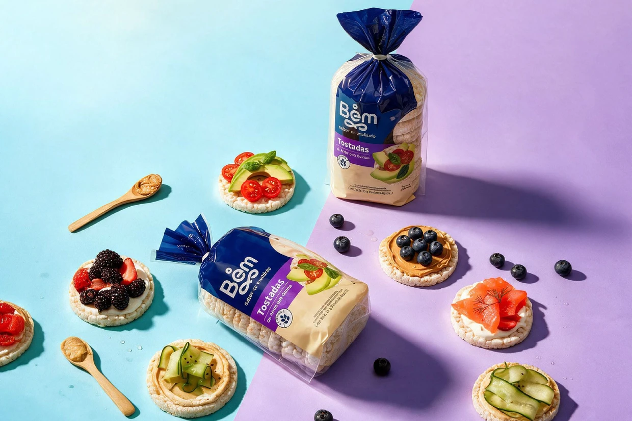 Tostadas de arroz con quinua Bem